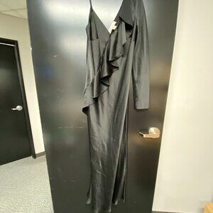 Diane Von Furstenberg Long Black Dress Size 8